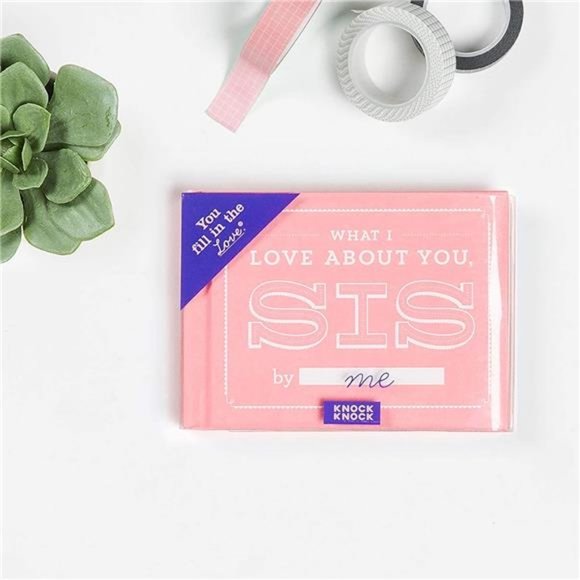 What I Love about You,Sister Fill in the Love Book Fill-inthe-Blank Gift Journal - Picture 6 of 6